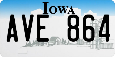 IA license plate AVE864