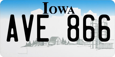 IA license plate AVE866
