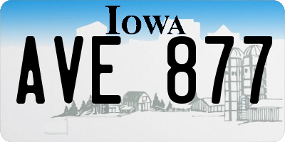 IA license plate AVE877
