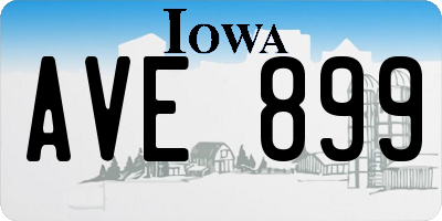 IA license plate AVE899