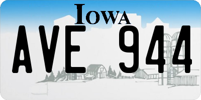 IA license plate AVE944