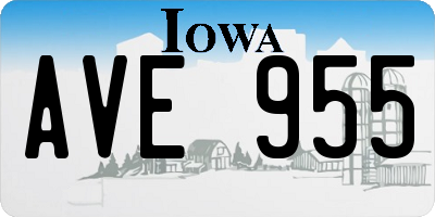 IA license plate AVE955