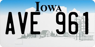 IA license plate AVE961