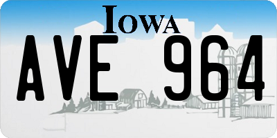 IA license plate AVE964