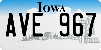 IA license plate AVE967