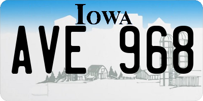 IA license plate AVE968
