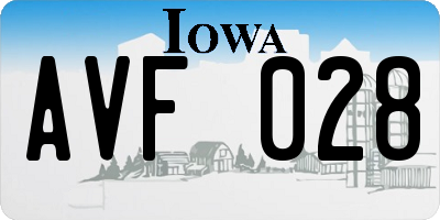 IA license plate AVF028
