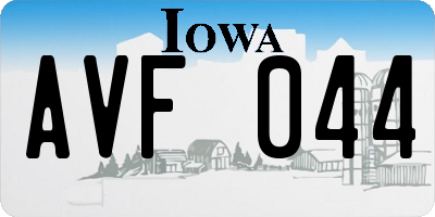 IA license plate AVF044