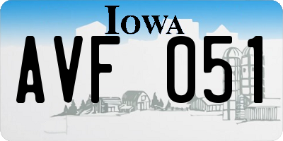 IA license plate AVF051