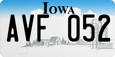 IA license plate AVF052