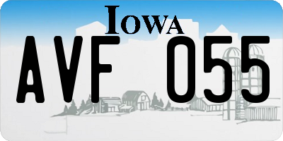 IA license plate AVF055