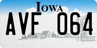 IA license plate AVF064