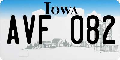IA license plate AVF082