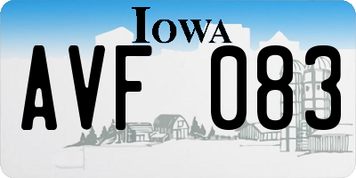 IA license plate AVF083
