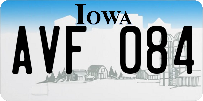 IA license plate AVF084