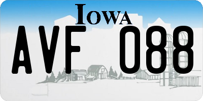 IA license plate AVF088