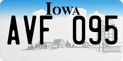 IA license plate AVF095