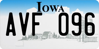 IA license plate AVF096