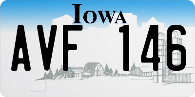 IA license plate AVF146