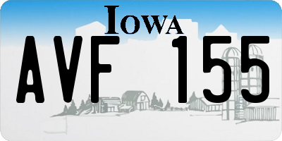 IA license plate AVF155