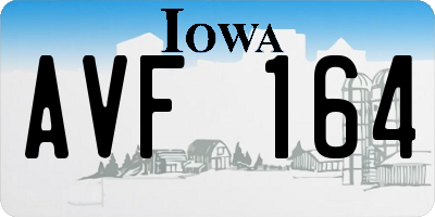 IA license plate AVF164