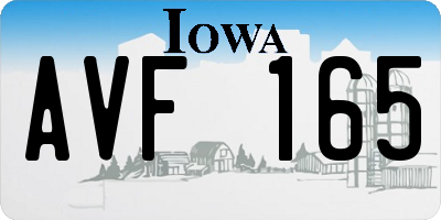 IA license plate AVF165