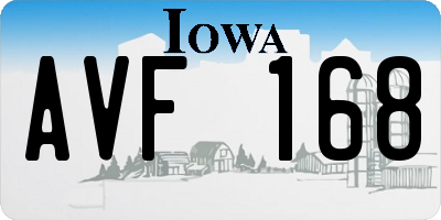 IA license plate AVF168