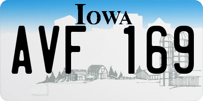 IA license plate AVF169