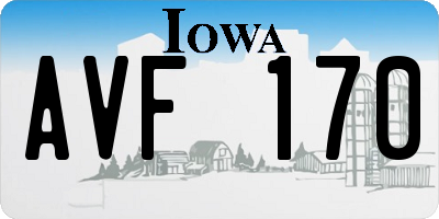 IA license plate AVF170
