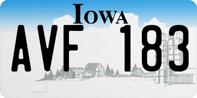 IA license plate AVF183
