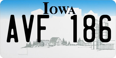 IA license plate AVF186