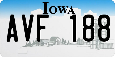 IA license plate AVF188
