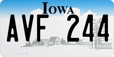 IA license plate AVF244