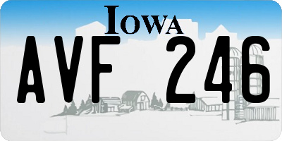 IA license plate AVF246