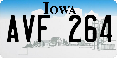 IA license plate AVF264