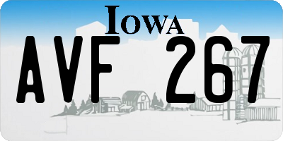 IA license plate AVF267