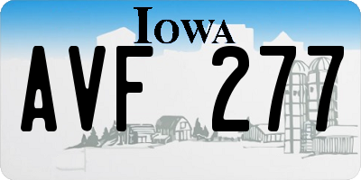 IA license plate AVF277