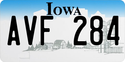 IA license plate AVF284