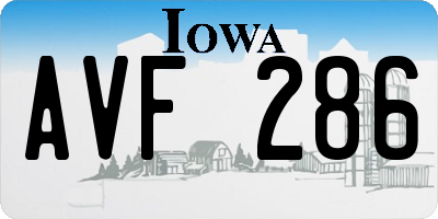 IA license plate AVF286