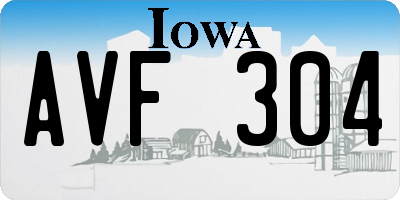 IA license plate AVF304