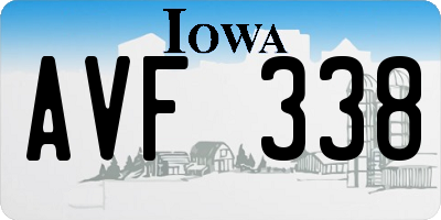 IA license plate AVF338