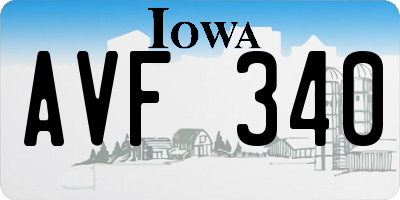 IA license plate AVF340