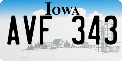 IA license plate AVF343