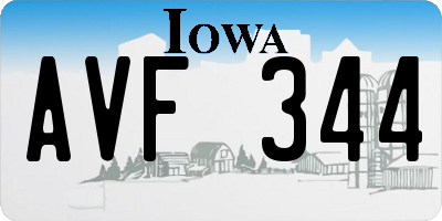 IA license plate AVF344