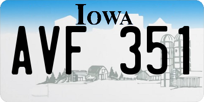 IA license plate AVF351