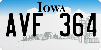 IA license plate AVF364