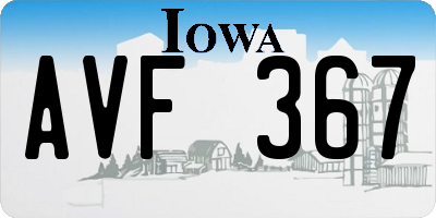 IA license plate AVF367