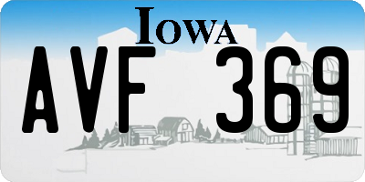 IA license plate AVF369