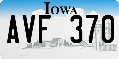 IA license plate AVF370
