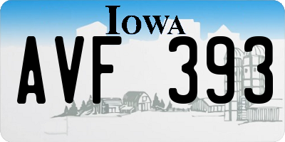 IA license plate AVF393